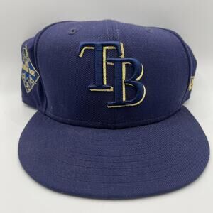 Tampa Bay Rays New Era 59fifty Fitted Hat 7 1/2 Exclusive Of Decoration